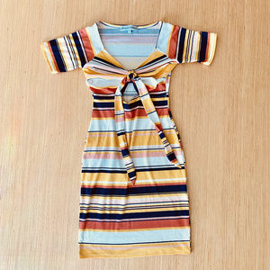 ALMOST FAMOUS - Tie Front Bodycon Dress